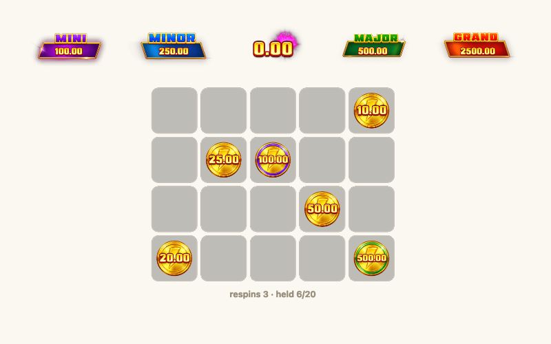 Hold & Win: Spine coins + collect preview
